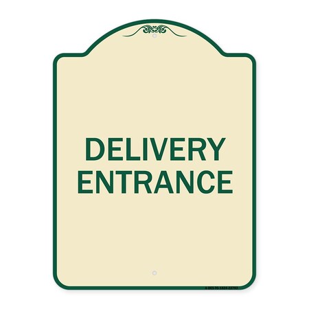 Signmission Traffic Entrance Delivery Entrance Heavy-Gauge Aluminum Architectural Sign, 24" x 18", TG-1824-22793 A-DES-TG-1824-22793